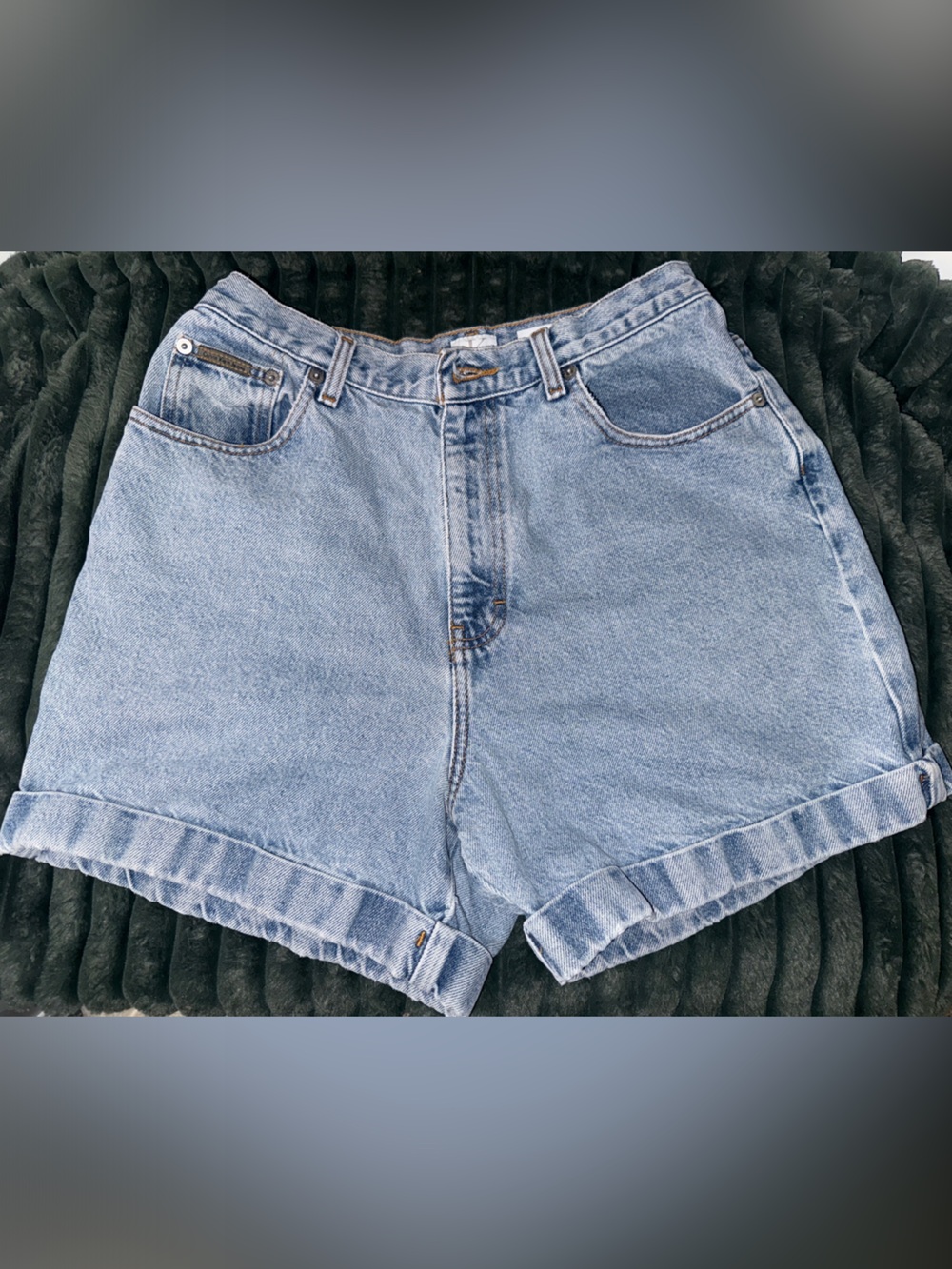 Calvin Klein Jeans Light Blue High-Waist Denim Shorts